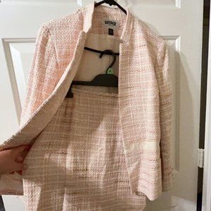 Kasper Pink Tweed Jacket with Skirt Suit
